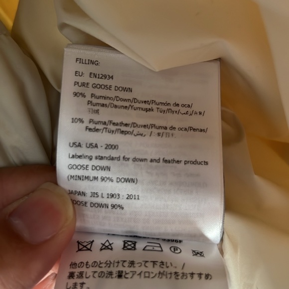 Off white / Cream lightweight down jacket by Moncler - Picture 16 of 17